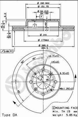 AP 24226 - Тормозной диск autosila-amz.com