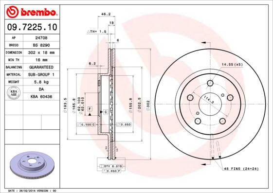 AP 24708 - Тормозной диск autosila-amz.com