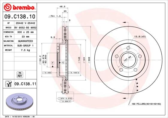 AP 25442 - Тормозной диск autosila-amz.com