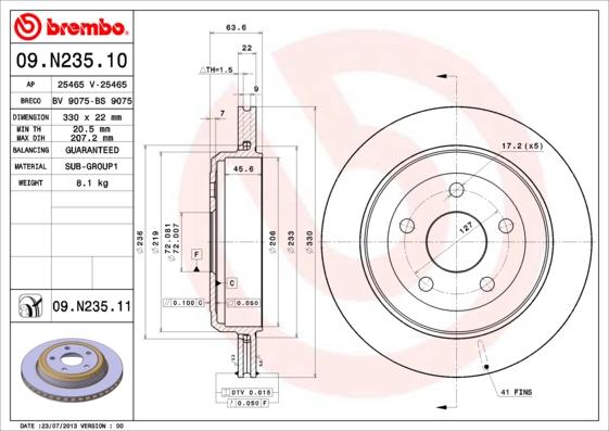 AP 25465 V - Тормозной диск autosila-amz.com