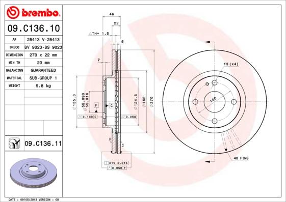 AP 25413 - Тормозной диск autosila-amz.com