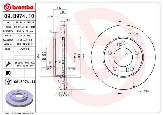 AP 25435 - Тормозной диск autosila-amz.com