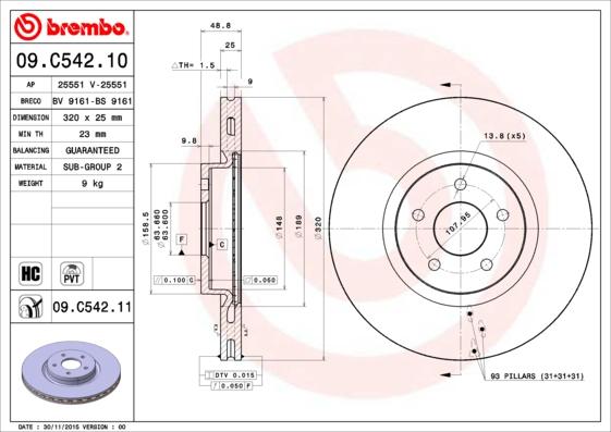 AP 25551 V - Тормозной диск autosila-amz.com