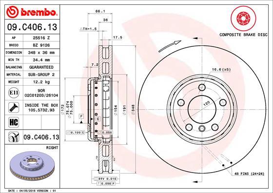 AP 25516 Z - Тормозной диск autosila-amz.com