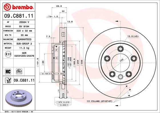 AP 25584 V - Тормозной диск autosila-amz.com