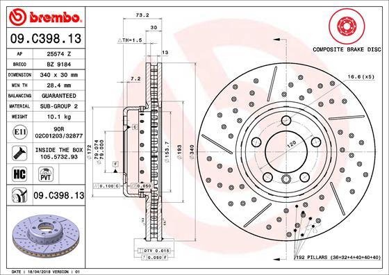 AP 25574 Z - Тормозной диск autosila-amz.com