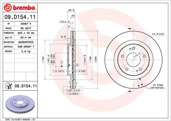 AP 25667 V - Тормозной диск autosila-amz.com