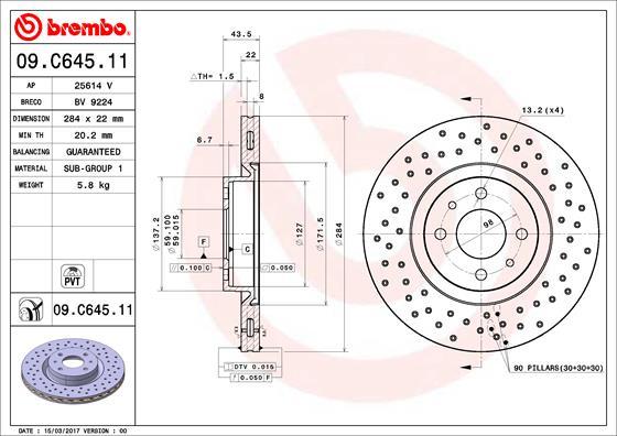 AP 25614 V - Тормозной диск autosila-amz.com