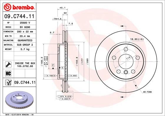 AP 25680 V - Тормозной диск autosila-amz.com