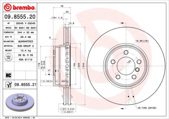 AP 25045 - Тормозной диск autosila-amz.com