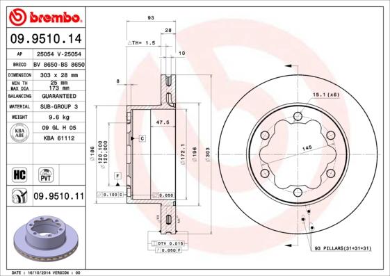 AP 25054 V - Тормозной диск autosila-amz.com