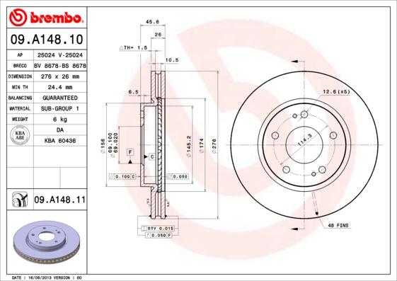 AP 25024 - Тормозной диск autosila-amz.com