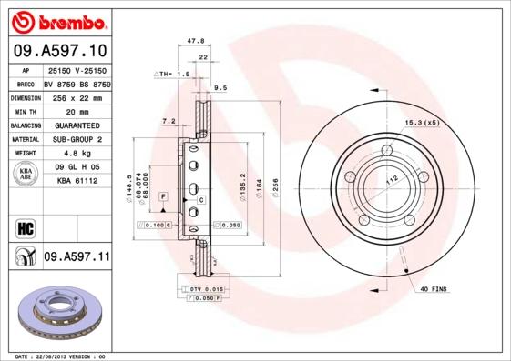 AP 25150 V - Тормозной диск autosila-amz.com