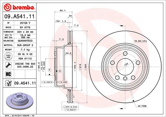 AP 25166 V - Тормозной диск autosila-amz.com