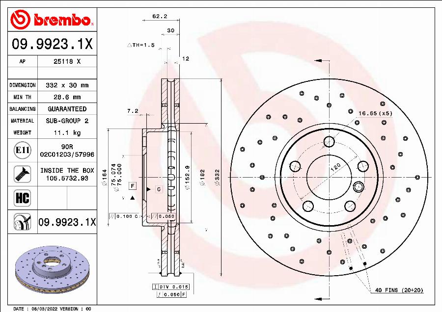 AP 25118 X - Тормозной диск autosila-amz.com