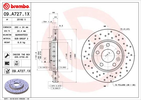 AP 25182 X - Тормозной диск autosila-amz.com