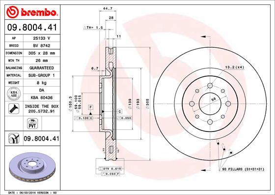 AP 25133 V - Тормозной диск autosila-amz.com