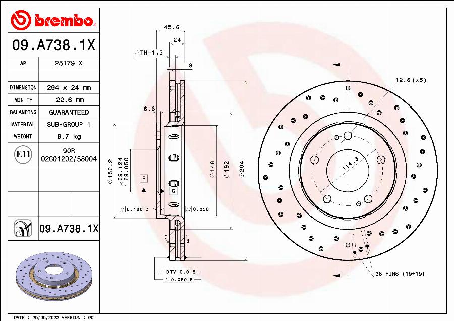 AP 25179 X - Тормозной диск autosila-amz.com