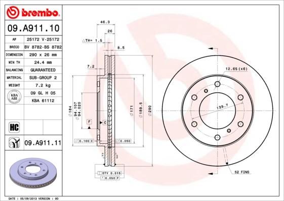 AP 25172 - Тормозной диск autosila-amz.com