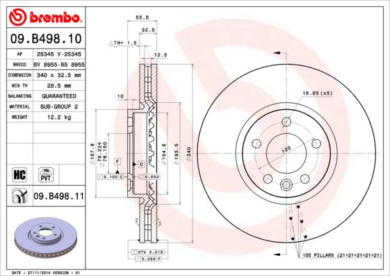 AP 25345 - Тормозной диск autosila-amz.com