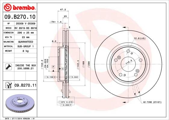 AP 25309 - Тормозной диск autosila-amz.com