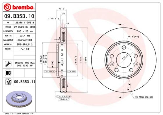 AP 25318 - Тормозной диск autosila-amz.com