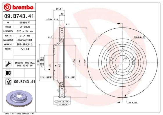 AP 25386 V - Тормозной диск autosila-amz.com