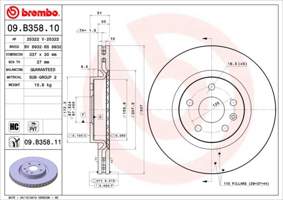 AP 25322 - Тормозной диск autosila-amz.com