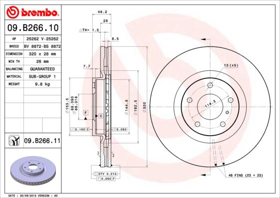 AP 25262 V - Тормозной диск autosila-amz.com