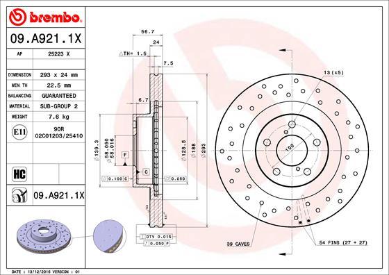 AP 25223 X - Тормозной диск autosila-amz.com