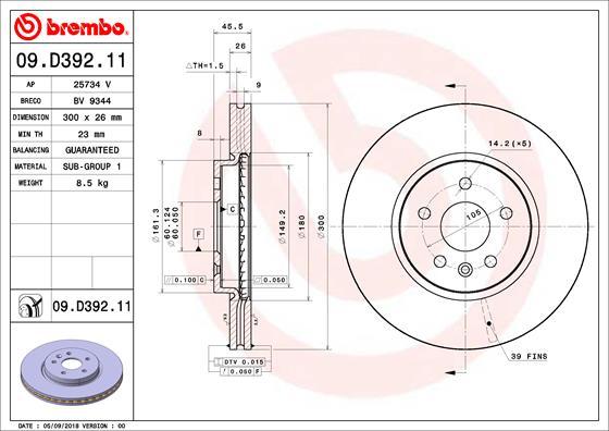 AP 25734V - Тормозной диск autosila-amz.com