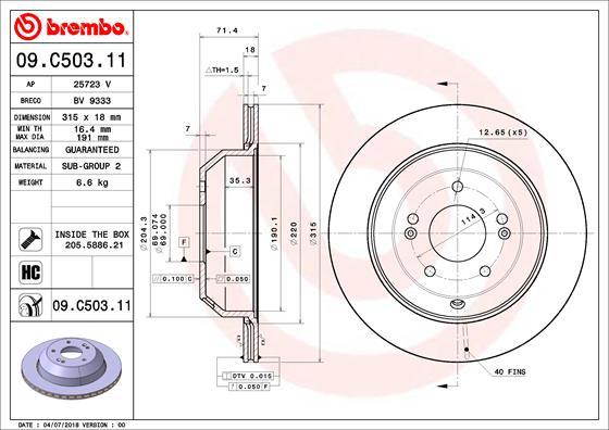 AP 25723 V - Тормозной диск autosila-amz.com