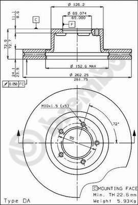 AP 20017 - Тормозной диск autosila-amz.com