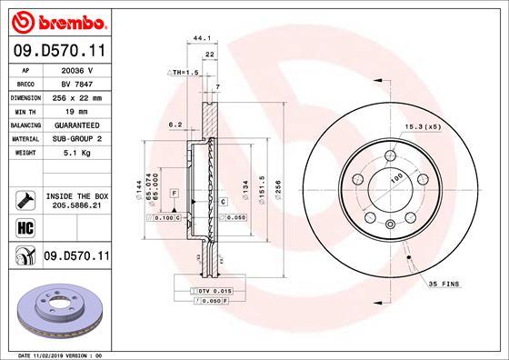 AP 20036 V - Тормозной диск autosila-amz.com