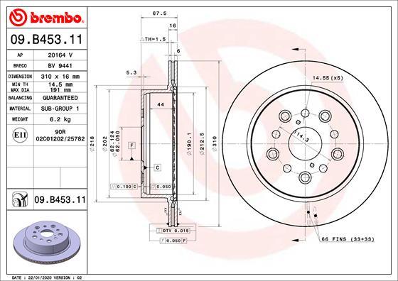 AP 20164 V - Тормозной диск autosila-amz.com