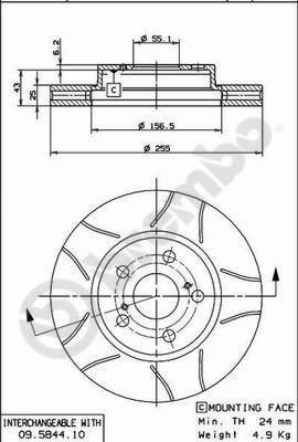 AP X 24520 - Тормозной диск autosila-amz.com