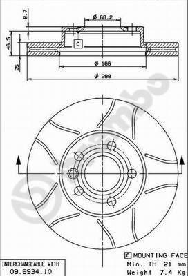 AP X 24628 - Тормозной диск autosila-amz.com