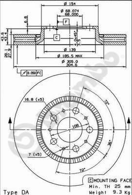 AP X 24845 - Тормозной диск autosila-amz.com