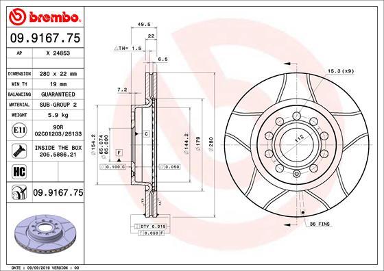 AP X 24853 - Тормозной диск autosila-amz.com