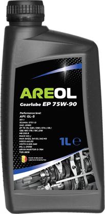 Areol 75W90AR083 - AREOL Gearlube EP 75W90 (1л) полусинт. трансм. масло для гипоидных передач!\ API GL-5, MB 235.8 autosila-amz.com