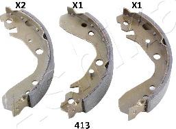 Ashika 55-04-413 - Комплект тормозных колодок, барабанные autosila-amz.com