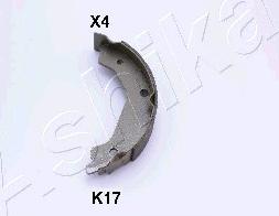 Ashika 55-0K-K17 - Комплект тормозов, ручник, парковка autosila-amz.com