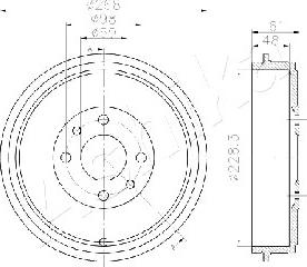 Ashika 56-00-0613 - Тормозной барабан autosila-amz.com