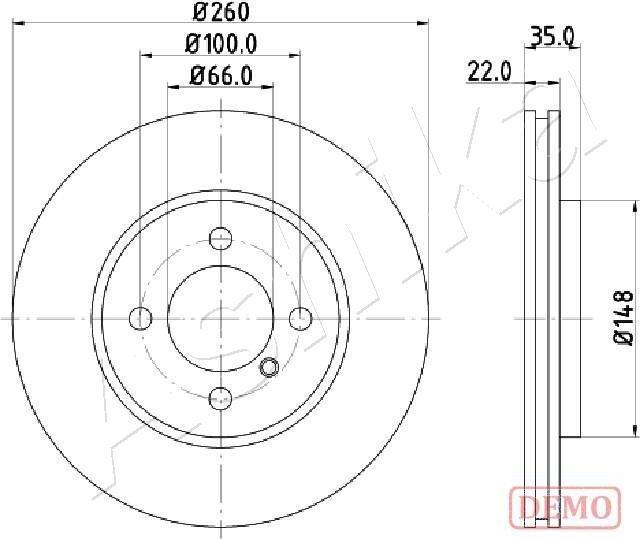 Ashika 60-00-0158C - Тормозной диск autosila-amz.com