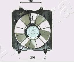 Ashika VNT192001 - Вентилятор, охлаждение двигателя autosila-amz.com