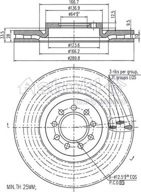 Ashuki 0990-4901 - Тормозной диск autosila-amz.com