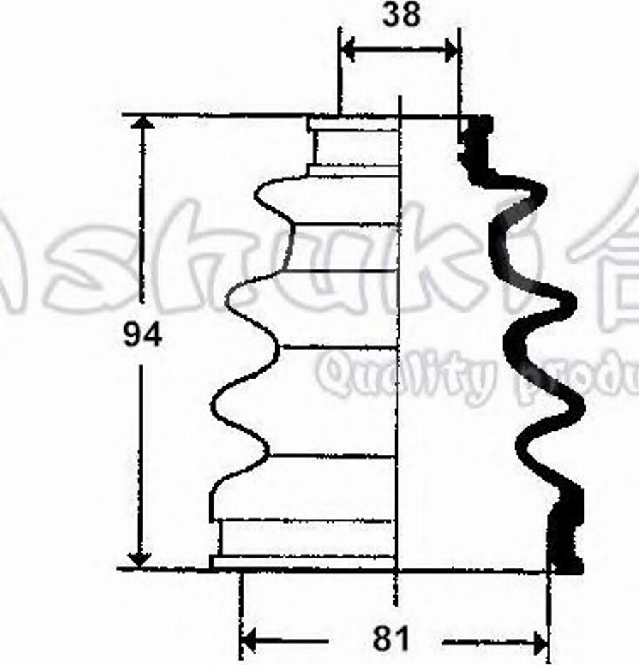 Ashuki 0858-6002 - Пыльник, приводной вал autosila-amz.com