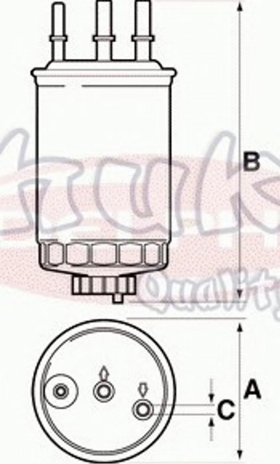 Ashuki 0399-3040 - Топливный фильтр autosila-amz.com