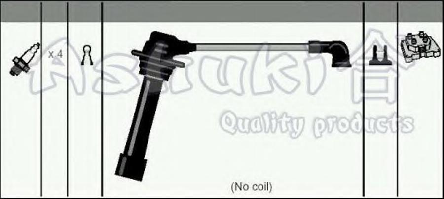 Ashuki 1614-2103 - Комплект проводов зажигания autosila-amz.com