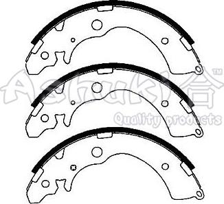 Ashuki 1050-0204 - Комплект тормозных колодок, барабанные autosila-amz.com